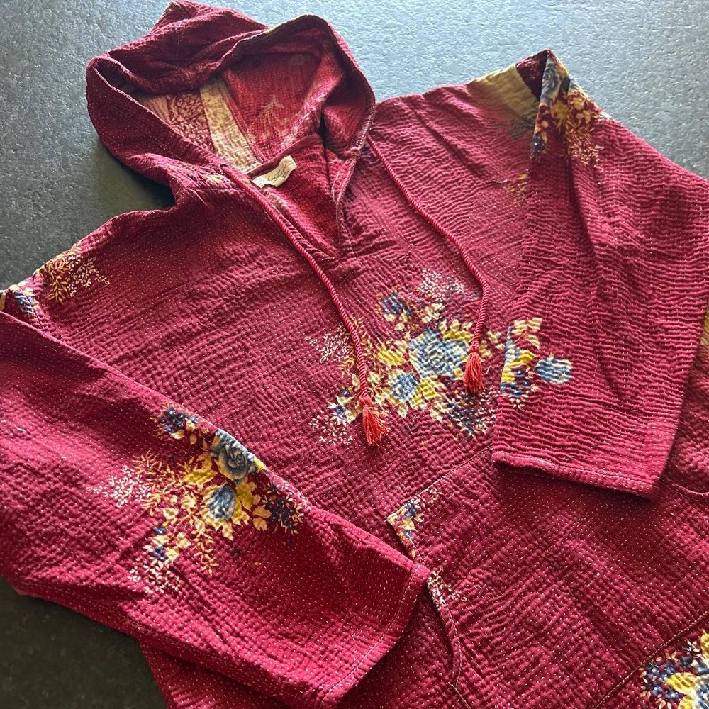Kantha Bae hoodie- wrap your bohemian soul in something cozy this fall! - Picture 3 of 4